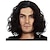 cheap Movie Character Wigs-Fantasy Northern Warrior Men's Shoulder-Length Curly Black Cosplay Halloween Wig