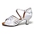billige Latinsko-kvinders dansesko satin latin sko krystaller hæl / sneaker slim høj hæl sort / khaki