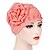 baratos Chapéus de mulher-12 cores femininas nova decoração de flores do lado da moda com boné de lenço sólido frisado envoltório de cabeça muçulmano quimio elástico turbante bandanas acessórios de cabelo feminino