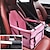 cheap Dog Travel Essentials-Cat Dog Car Seat Cover Waterproof Portable Foldable Solid Colored Textile Black Red Pink