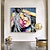 cheap People Paintings-Mintura Handmade Face Oil Painting On Canvas Wall Art Decoration Modern Abstract Figure Picture For Home Decor Rolled Frameless Unstretched Painting