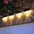 billige Vegglamper til utendørsbruk-2 stk utendørs vegglampe solenergi 2 moduser gjerdetrinn lys vanntett bakgård veranda dekk gjerde gårdsplass belysning landskap dekorasjon lys