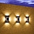 Недорогие Уличные светильники-4шт 12led открытый настенный светильник солнечный свет забора ip65 водонепроницаемый настенный светильник для заднего двора садовая дорожка ландшафтное украшение лампа солнечные настенные светильники