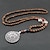 preiswerte Trendiger Schmuck-1 Stück Anhänger Halskette Stränge Halskette For Herren Damen Strasse Geschenk Täglich Hölzern Acryl Retro Buddha
