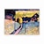 billiga Landskapsmålningar-handgjord handmålad oljemålning väggkonst wassily kandinsky abstrakt snideri målning heminredning dekor rullad duk utan ram osträckt