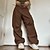 cheap Pants-Women&#039;s Cargo Pants Pants Trousers Parachute Pants Cotton Blend Black Brown Beige Fashion Mid Waist Side Pockets Casual Weekend Full Length Micro-elastic Plain Comfort S M L