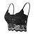 cheap Bras-Women&#039;s Lace Bras Fixed Straps Sheer Bras Full Coverage V Neck Breathable Push Up Lace Pure Color Pull-On Closure Christmas Date Casual Daily Xmas Nylon 1PC Black White
