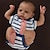 cheap Reborn Doll-24inch Already Painted Finished Doll in Dark Brown Reborn Baby Cameron Skin Painted Hair Lifelike 3D Skin