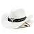olcso Női kalapok-női cowboy kalapok etnikai stílusú szalma panama kalap öv tehén díszíti nyugati kalapokat