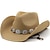 tanie Nakrycia głowy dla kobiet-damskie kowbojskie kapelusze z metalowymi rzeźbami, zachodnie kapelusze