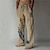 cheap Linen Pants-Men&#039;s Linen Pants Trousers Summer Pants Beach Pants Pocket Drawstring Elastic Waist Feather Breathable Lightweight Full Length Casual Daily Casual Trousers White Yellow Micro-elastic