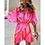 cheap Casual Dresses-Women&#039;s Casual Dress A Line Dress Midi Dress Light Red Green Rainbow Rainbow Half Sleeve Summer Spring Patchwork Casual V Neck 2023 S M L XL XXL