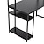cheap Home Office Furniture-Two Person Computer Desk with Storage Home office double Workstation Desk with Shelf Black
