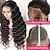 cheap Human Hair Lace Front Wigs-13x6 Glueless Lace Front Human Hair Wigs Loose Deep Wave Wig Real Human Hair PrePlucked Wigs For Women Middle Part Free Part Brazilian Hair Loose Deep Wave Black Wig