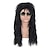cheap Costume Wigs-Eddie munson wig Synthetic Wig 80S Curly With Bangs Machine Made Wig Medium Length Black Synthetic Hair Men‘s Soft Easy to Carry Fashion Black / Daily Wear / Party / Evening Halloween Wig