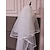 abordables Voiles de Mariée-Deux couches Rétro Vintage / Doux Voiles de Mariée Voiles cathédrale avec Robe pan volant 137,8 en (350cm) Tulle