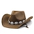 abordables Sombreros de mujer-Sombreros de vaquero para mujer, banda tallada en metal, sombreros occidentales