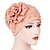 baratos Chapéus de mulher-12 cores femininas nova decoração de flores do lado da moda com boné de lenço sólido frisado envoltório de cabeça muçulmano quimio elástico turbante bandanas acessórios de cabelo feminino