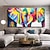 abordables Pinturas de animales-Mintura pinturas al óleo de vaca hechas a mano sobre lienzo decoración de arte de la pared imagen de animales abstractos modernos para decoración del hogar pintura enrollada sin marco sin estirar