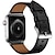 billige Apple Watch-bånd-Kompatibel med Apple Watch-klokkereim 38mm 40mm 41mm 42mm 44mm 45mm 49mm Metalllås Luksus Justerbar Ekte lær Erstatningsklokkerem til iwatch Ultra 2 Series 9 8 7 SE 6 5 4 3 2 1