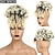 cheap Bangs-Afro High Puff Hair Bun Drawstring Ponytail With Bangs Short Kinky Curly Pineapple Pony Tail Clip in on