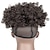 billige Pandehår-afro høj pust hår knold snoretræk hestehale med pandehår kort kinky krøllet ananas hestehale klips på