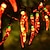 baratos Mangueiras de LED-5/6.5/7m luzes de pimentão de jardim solar ao ar livre luzes de corda de pimenta vermelha à prova d&#039;água led cozinha luzes decorativas de natal para jardim gramado pátio quintal festa em casa varanda
