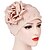 voordelige Dameshoeden-12 kleuren vrouwen nieuwe mode kant bloem decoratie met kralen effen sjaal cap moslim hoofd wrap chemo elastische tulband bandana dames haaraccessoires