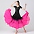 voordelige Ballroom danskleding-Ballroomdansen Sportkleding Rokken Ruches Pure Kleur Gesplitst Dames Opleiding Prestatie Korte mouw Hoog Chiffon Polyester