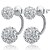 cheap Earrings-Stud Earrings Jacket Earrings For Women&#039;s Cubic Zirconia Party Wedding Casual Sterling Silver Cubic Zirconia Imitation Diamond Double Ball Ball