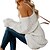 cheap Sweaters-Women&#039;s Pullover Sweater Jumper Jumper Ribbed Cable Knit Knitted Off Shoulder Pure Color Outdoor Going out Stylish Casual Winter Fall White S M L