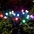 abordables Lampes Solaires LED-2 pièces lumières solaires de jardin starburst balançant mise à jour lumières 10leds lumière led solaire lumières de jardin extérieures feu d&#039;artifice luciole lumière balançant paysage éclairage pour