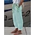 Χαμηλού Κόστους γραφικό πάτο-γυναικεία μόδα chinos πλαϊνές τσέπες στάμπα παντελόνι μέχρι τον αστράγαλο casual weekend micro-elastic πουά λουλούδι / floral comfort χαλαρό πράσινο 2xl