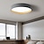 cheap Dimmable Ceiling Lights-Embedded Ceiling Lamp 15.6/19.5in LED Ceiling Lamp Matte Black Internal Gold Wood Grain Indoor Lighting Lamp Ceiling Suitable for Bedroom and Corridor AC220V