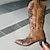 billiga Cowboy &amp; Western Boots-Dam Stövlar Cowboystövlar Cowgirl stövlar Utomhus Dagligen Blommig Stövlar som når till mitten av vaden Vinter Broderad Kubansk klack Spetsig tå Vintage Ledigt Promenad Imitationsläder Loafers