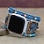 abordables Bracelets de montre Fitbit-Bracelet de montre connectée Compatible avec Fitbit Versa 3 / Sense Versa / Versa 2 / Versa Lite / Versa SE Tissu Perlé Montre intelligente Sangle Fait à la Main Multicouche Ajustable Corde tressée