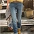 preiswerte Damenhosen-Damen Hosen Hose Jeans Baumwollmischung Marineblau Retro Vintage Klassisch Hoher Taillenbund Tasche Casual Strassenmode Mikro-elastisch Farbverlauf Komfort S M L XL 2XL