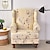 cheap Wingback Chair Cover-1 Set of 2 Pieces Stretch Wingback Chair Cover Floral Printed Wing Chair Slipcovers Spandex Fabric Wingback Armchair Covers with Elastic Bottom for Living Room Bedroom Decor