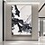 billiga Abstrakta målningar-handgjord handmålad oljemålning tjock textur väggkonst modern abstrakt svart vit målning heminredning dekor rullad duk utan ram osträckt