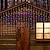 billige LED-stringlys-utendørs juleistapper vindu gardinlys 6x1m-300led plugg i 9 farger fjernkontroll vindusvegglampe varm hvit rgb til soveromsfest hage julepynt 31v eu/us/au/uk plugg