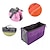 abordables Bolsas de Almacenamiento-Bolso de mano doble práctico de 16 colores, organizador doble de nailon, bolsa de almacenamiento de cosméticos negra