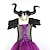 cheap Movie &amp; TV Theme Costumes-Witch Maleficent Outfits Tutu Girls&#039; Movie Cosplay Princess Sweet Black Masquerade Dress Headwear