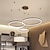 abordables Diseño de círculo-Lámpara de araña con diseño de círculo de 60w led de 1 luz / luces colgantes modernas led para sala de estar, cafetería, tienda, habitación solo regulable con control remoto