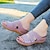 ieftine Sandale de Damă-Pentru femei Sandale Sandale Platformă Mărime Plus Size Papuci de exterior În aer liber Zilnic Plajă Culoare solidă Mată Vară Toc Platformă Vârf deschis Epocă Casual Plimbare PU Loafer Negru Roz