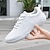 cheap Dance Sneakers-Women&#039;s Dance Sneakers Cheer Shoes Practice Outdoor Cheerleading Sneaker Flat Heel Lace-up White
