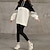 levne Sady-dětská dívčí mikina s kapucí &amp; kalhoty sada oblečení 2 kusy béžová písmenková bavlna školní sportovní cool denně 4-12 let