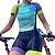 Χαμηλού Κόστους Γυναικεία σετ ρούχων-Γυναικεία Κοντομάνικο Φανέλα και σορτς ποδηλασίας Ολόσωμη στολή για τρίαθλο Καλοκαίρι Σπαντέξ Πολυεστέρας Πράσινο Λευκό Μαύρο Κουρελού Αστείος Ποδήλατο Ρούχα σύνολα / Ελαστικό / Αθλητικό