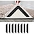 baratos Utensílios para o Lar-8 pcs fita de tapete, fita de tapete lavável reutilizável, almofadas de tapete antiderrapante de dupla face para pisos de madeira, rolhas de tapete para tapetes de área, preto