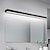 billiga Vanitylampor-matt led spegelljus sminkljus modern svart silver minimalistisk badrumslampa aluminium vattentät ip20 40cm 70cm 110-240v