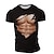 cheap Men&#039;s 3D Tee-Men&#039;s Shirt T shirt Tee Tee Graphic Muscle Round Neck Black Navy Blue Brown Green 3D Print Casual Daily Short Sleeve Print Clothing Apparel Muscle Comfortable Big and Tall